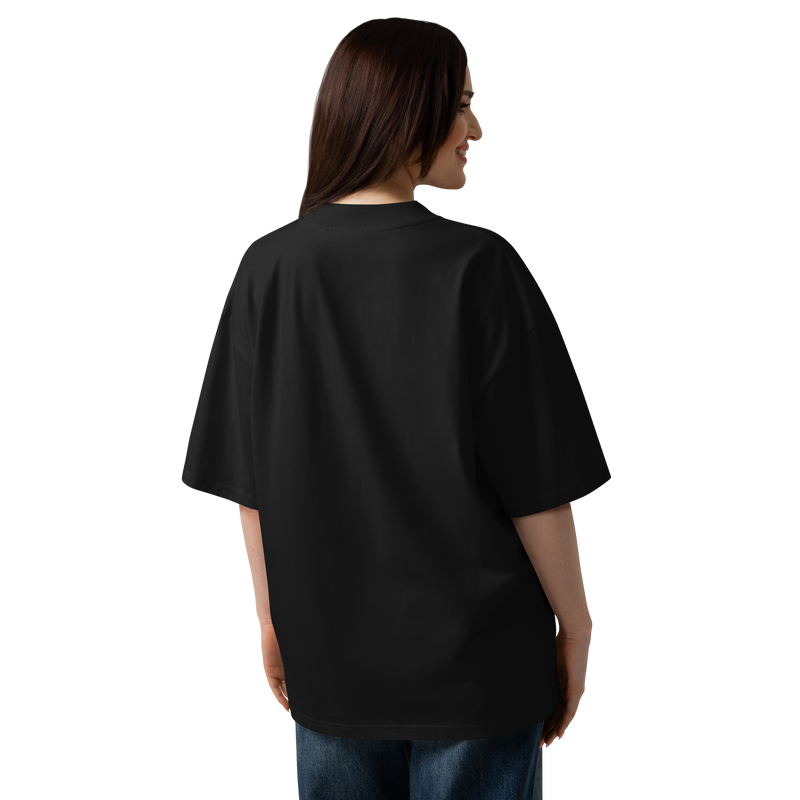 Unisex organic oversized high neck t-shirt
