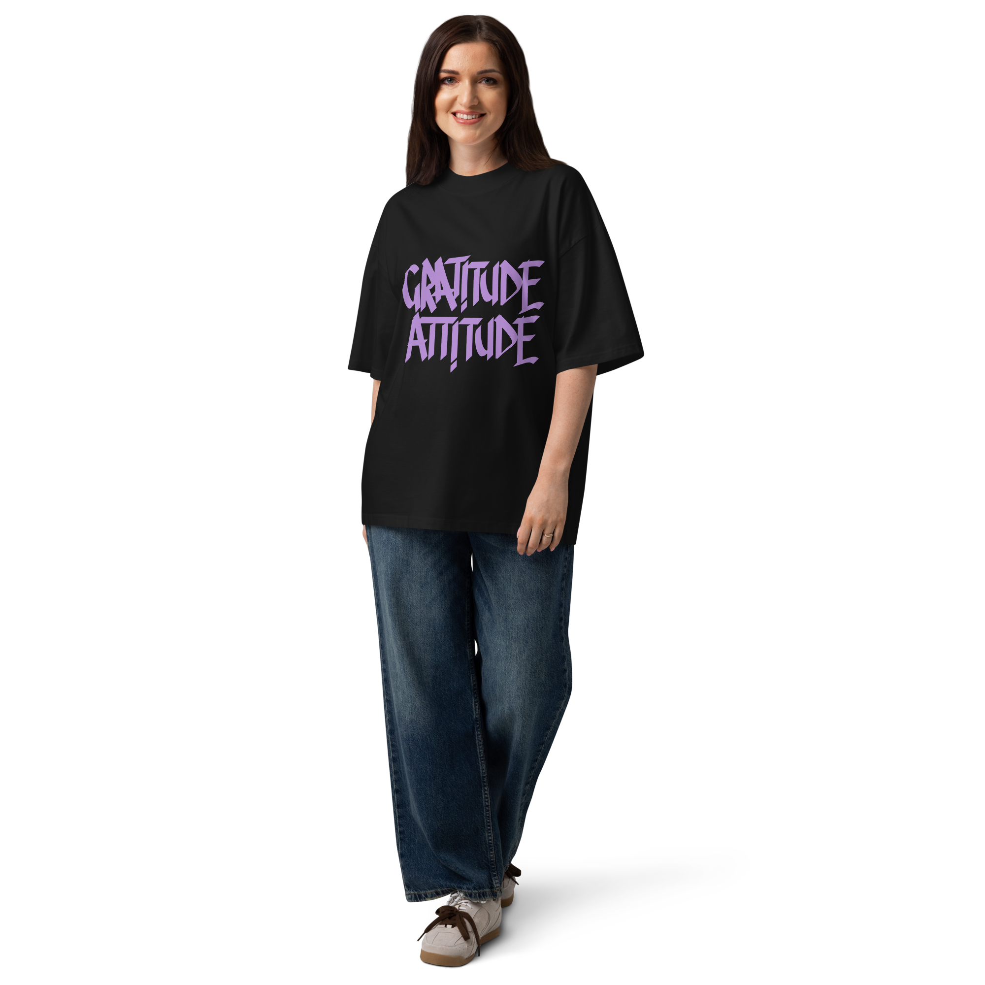 Unisex organic oversized high neck t-shirt