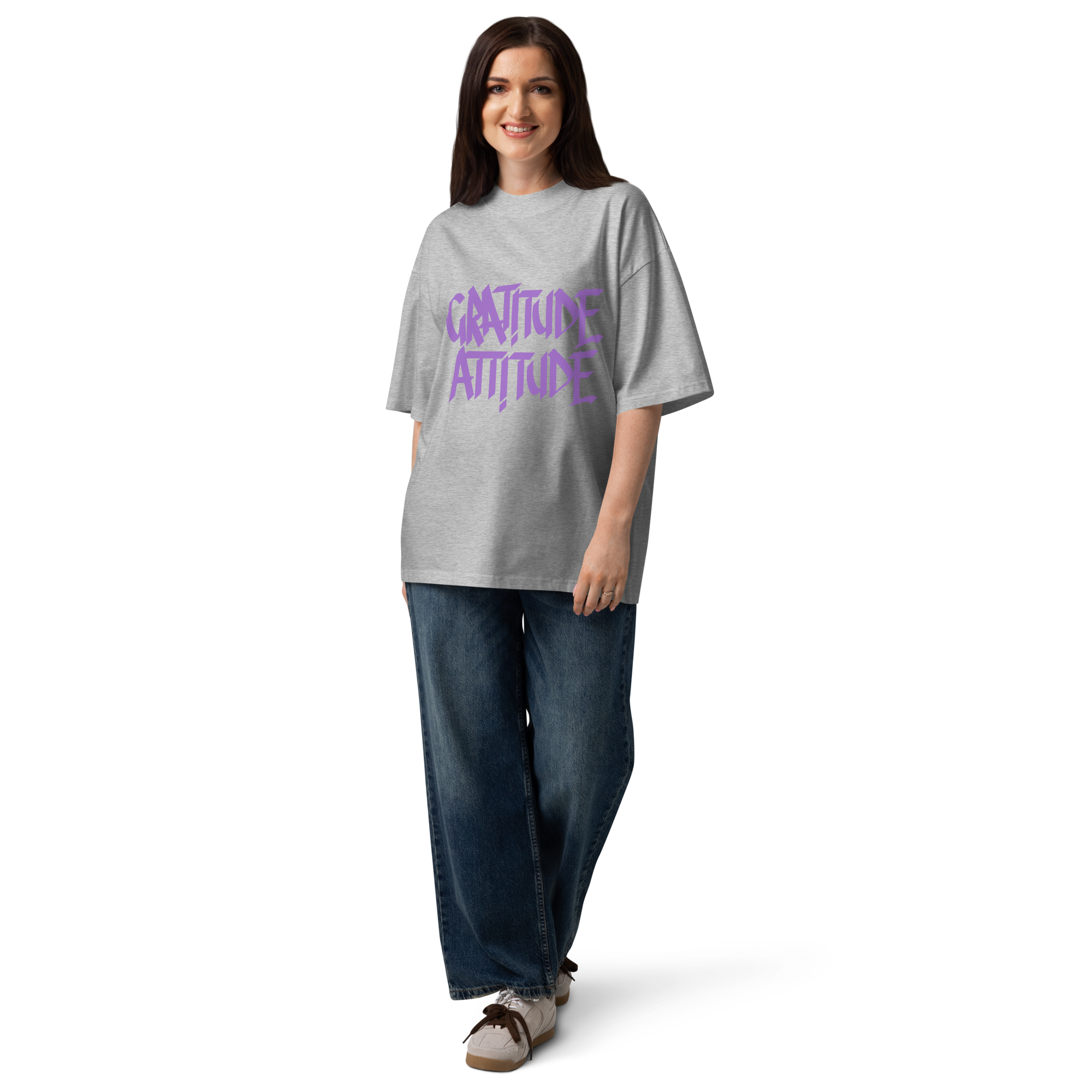 Unisex organic oversized high neck t-shirt