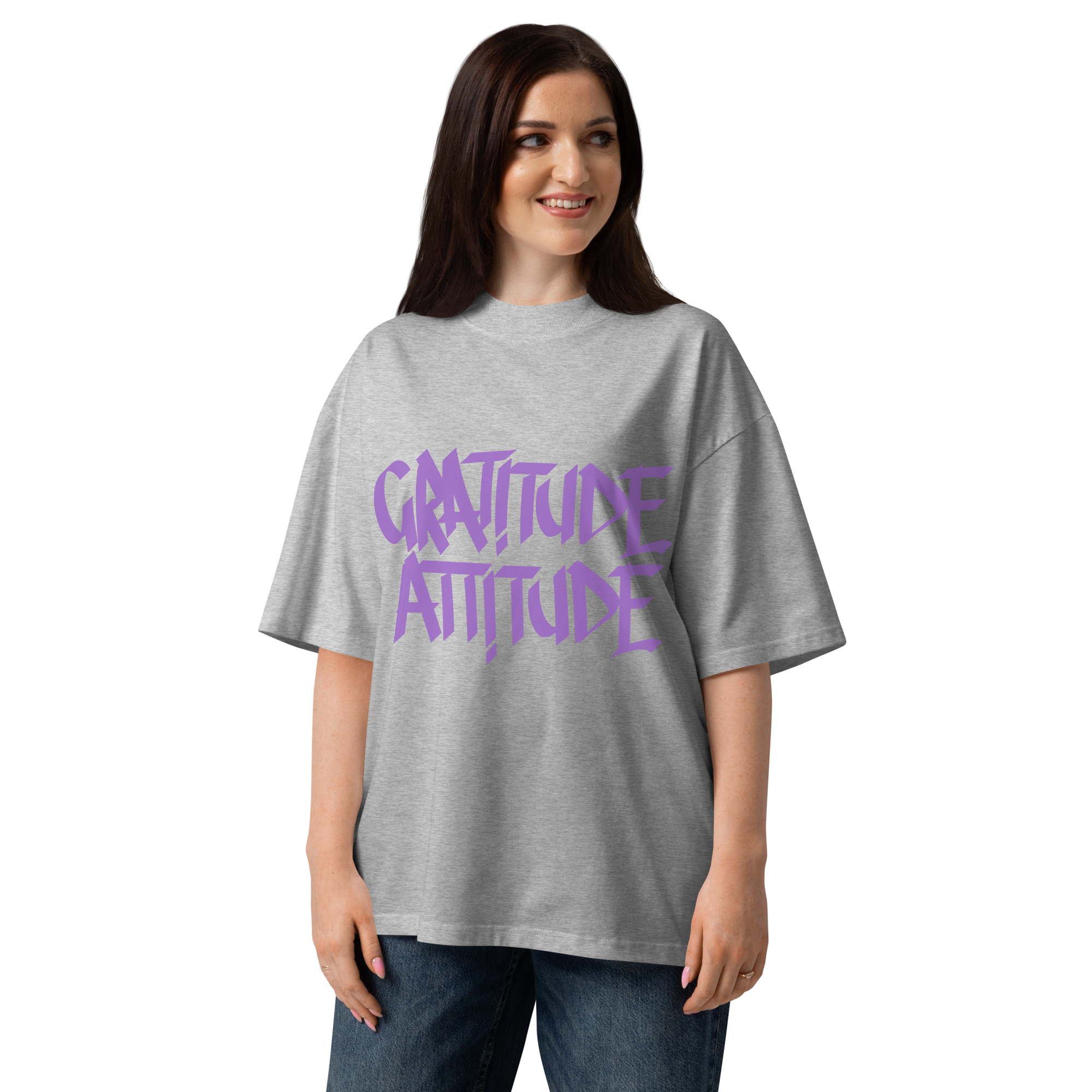 Unisex organic oversized high neck t-shirt