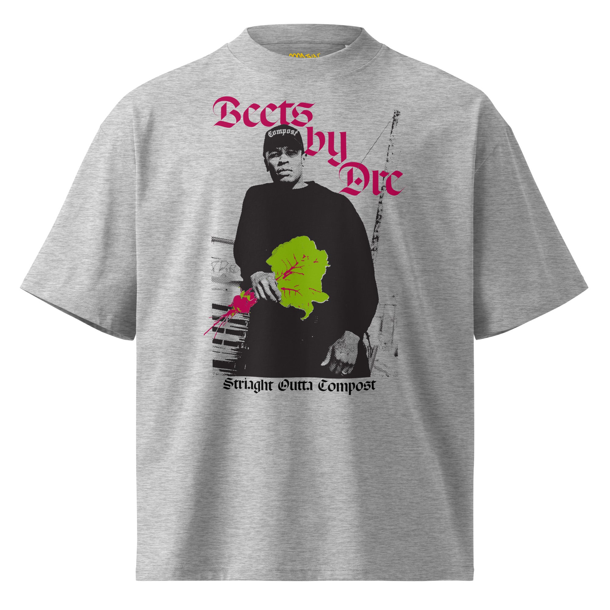 Unisex organic oversized high neck t-shirt
