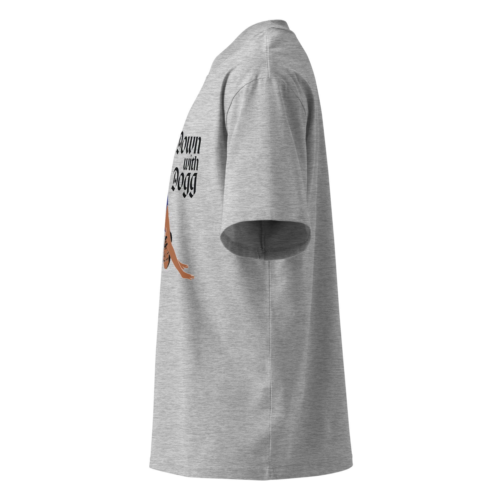 Down with DOGG : Unisex organic oversized high neck t-shirt