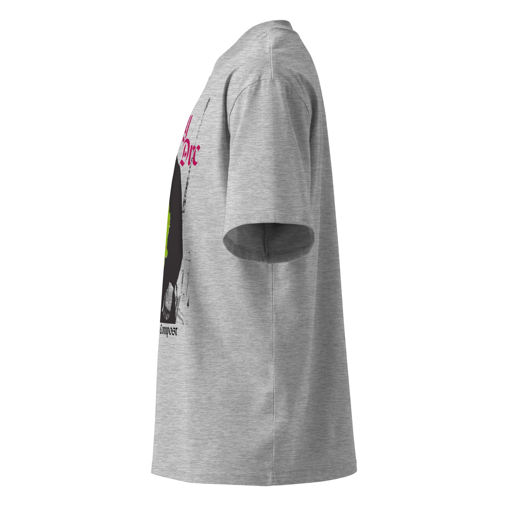 Unisex organic oversized high neck t-shirt