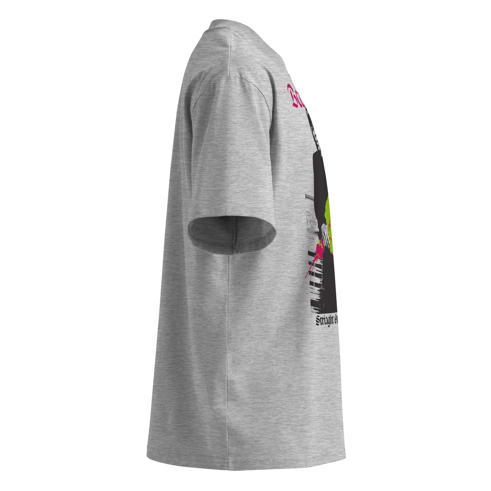 Unisex organic oversized high neck t-shirt