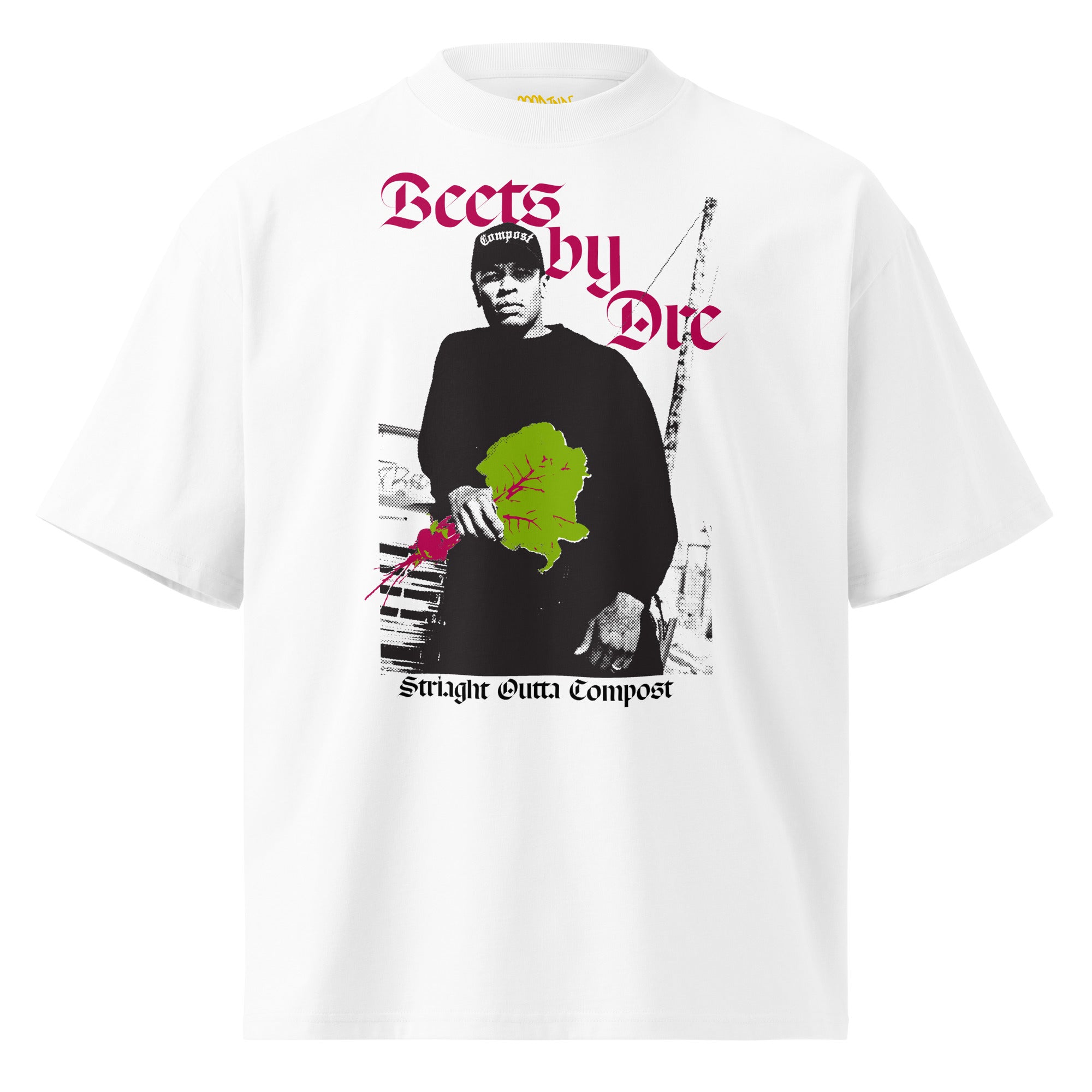 Beets by DRE. Unisex organic oversized high neck t-shirt